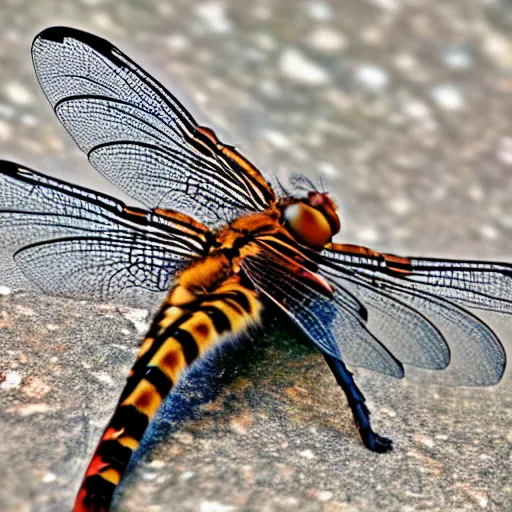 Image similar to a feline dragonfly - cat - hybrid, animal photography, wildlife photo