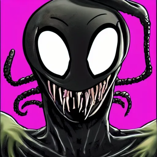 Prompt: a trill symbiote with a funny little hat