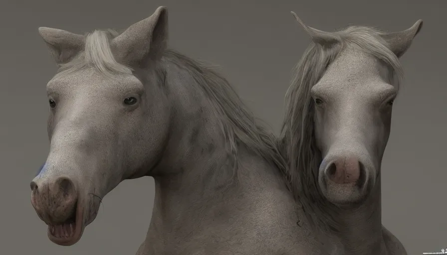 Image similar to hybrid of a happy horse and sad tank, beautiful detailed face, ultra realistic, concept art, intricate details, serious, highly detailed, photorealistic, octane render, 8 k, unreal engine.