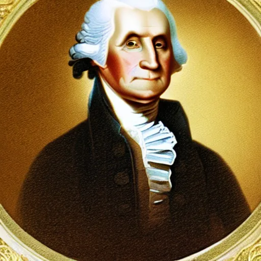 Prompt: george washington doing the troll face