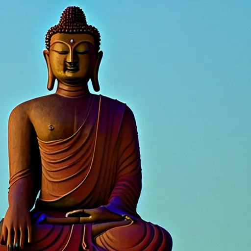 Prompt: the buddha standing upright