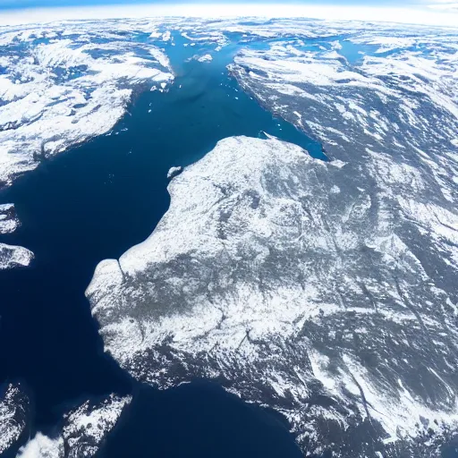 Prompt: Norway seen from space