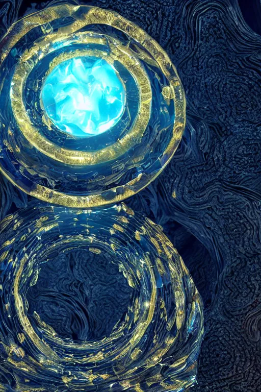 Prompt: A single elemental fire crystal glowing with power, Alone, Surrounded by darkness, concept art, illustration, burning hot and covered in flowing fluid art. Magic Stone. Ruby Stone. Liquid Gold. Crystal structure. Symmetrical. Spirals. Melting. Intricate. Hyper Real. 4K. Octane Render. Refraction. Caustics. Empty Background. Black Background. No Background.