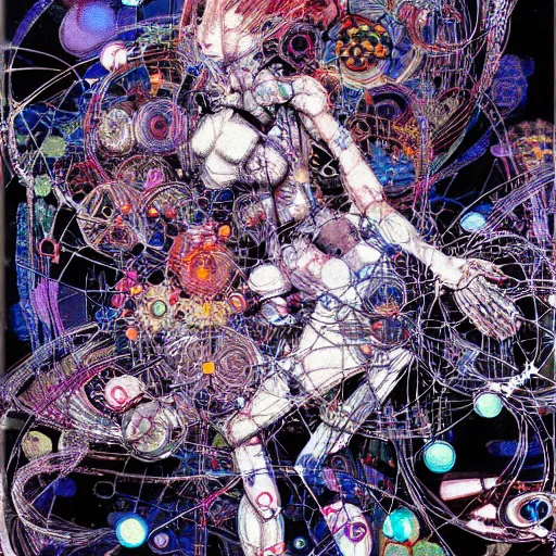 Prompt: art as an algorithm by Yoshitaka Amano