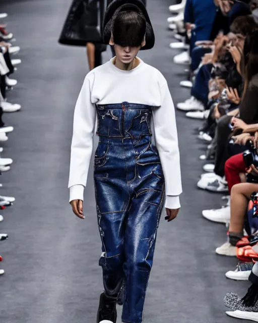 Image similar to hyperrealistic and heavy detailed 2321s balenciaga runway show of stranger things , Leica SL2 50mm, vivid color, high quality, high textured