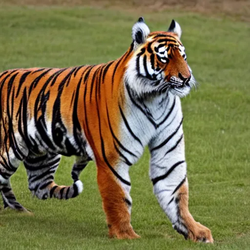 Image similar to a tiger llama