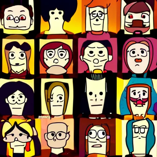 Image similar to a beautiful scrinshort of wedding couple in style of gravity falls cartoon, coherent symmetrical faces