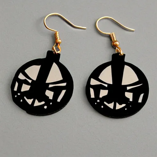 Image similar to segmented 2d laser cut earrings, star wars rebel logo