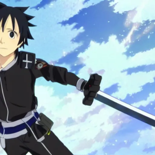 Prompt: Teen Sasuke in Sword Art Online Movie Adaptation