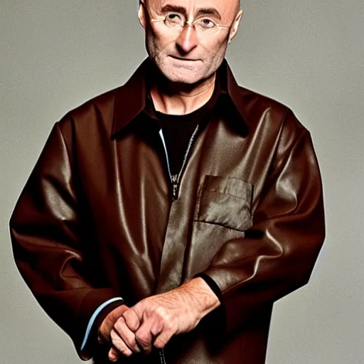 Prompt: Phil Collins requiring a jacket