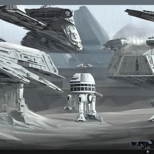 Image similar to if the whitehouse was in star wars, concept art, trending on art station.