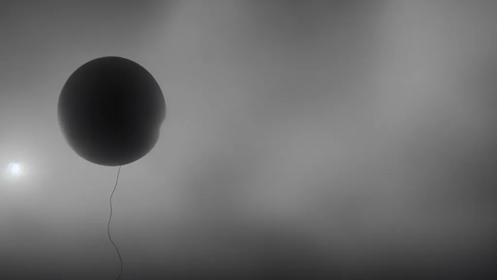 Image similar to a black sphere hangs in the sky, luminous tentacles leave it in different directions, fog, volumetric lighting, mystique, atmospheric, sharp focus, ultra detailed, noir art house, 4 k, cinematic, 3 5 mm