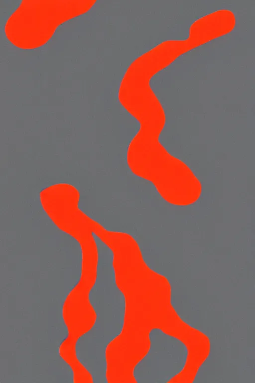 Prompt: a minimalist 2d drawing of lava flowing through mountains, phone wallpaper