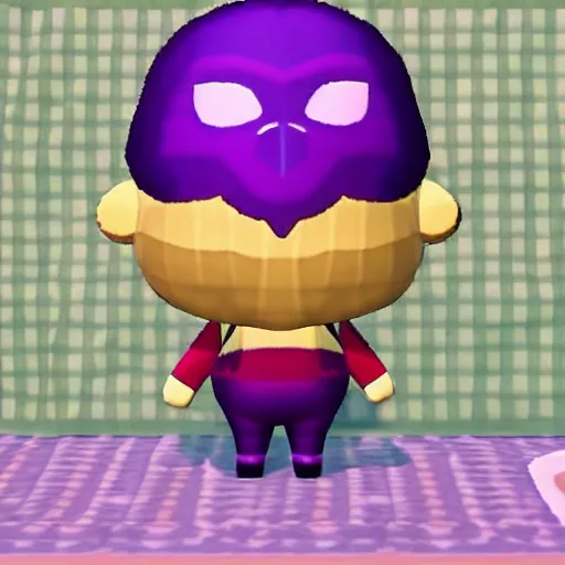 Prompt: thanos wearing a tutu in animal crossing