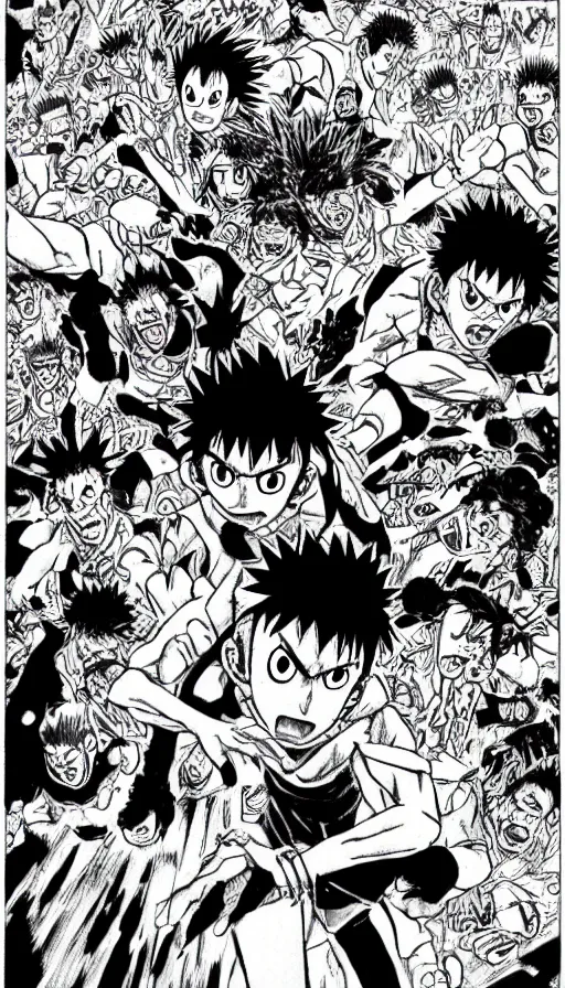 Image similar to rage, by yoshihiro togashi