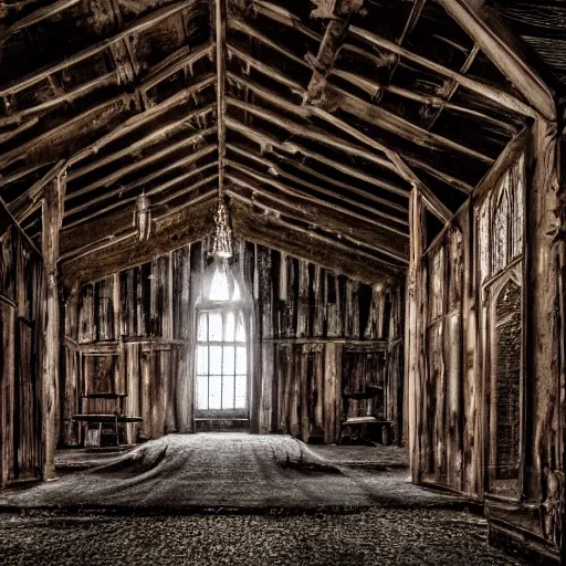 Image similar to cronenbergian creature, southern gothic, inside of an old wooden church in louisiana, dark and intricate photograph