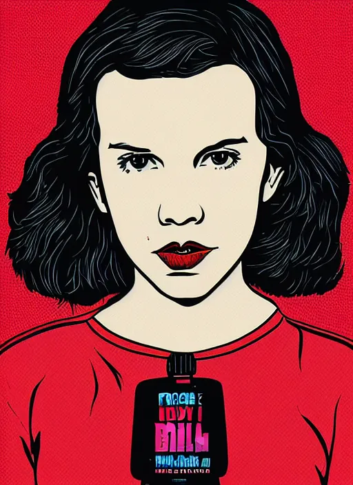 Prompt: Portrait of Millie Bobby Brown by Butcher Billy