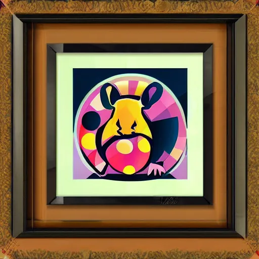 Image similar to art deco disco hamster