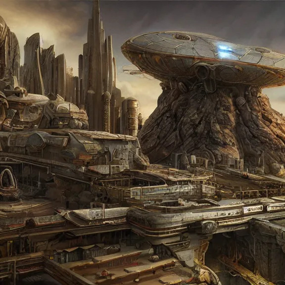 Image similar to Flan, science fiction matte painting, highly detailed,