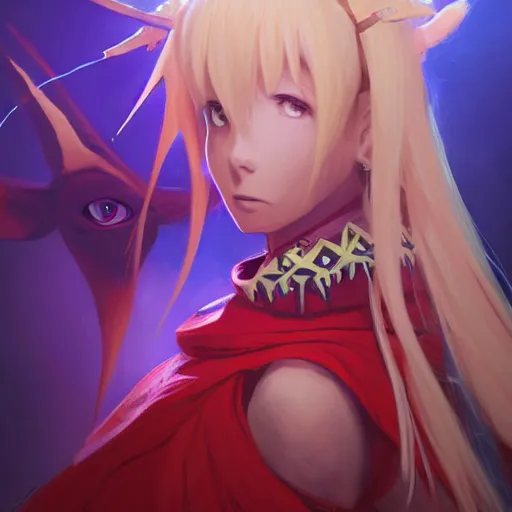 Image similar to anime portrait of Zero Two as a shaman yedi using dark force to eliminate trump as an anime antagonist by Stanley Artgerm Lau, WLOP, Rossdraws, James Jean, Andrei Riabovitchev, Marc Simonetti, and Sakimichan, trending on artstation