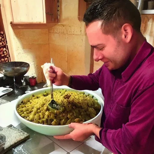 Image similar to Shrek making a moroccan tagine