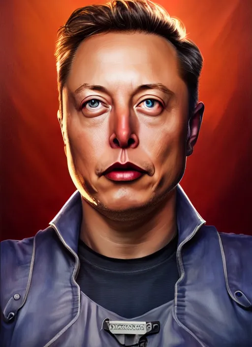 Prompt: ( ( ( hyperrealist cg an epic fantasy comic book style portrait painting of elon musk ) ) ) by thomas blackshear, spacex, mars mission, fantasy, photorealistic, octane render, vibrant colors, unreal engine, dynamic lighting, perfect factions, very detailed faces, trending on artstation, poster, volumetric lighting, 4 k, award winning