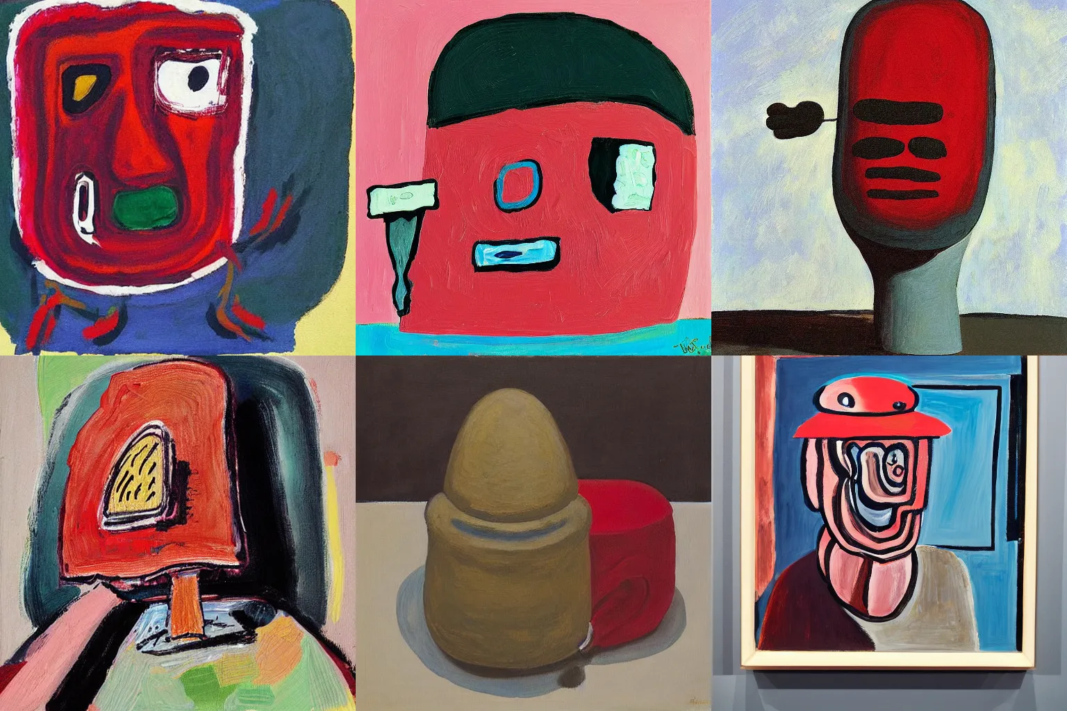Prompt: “ painting of bong by philip guston ”