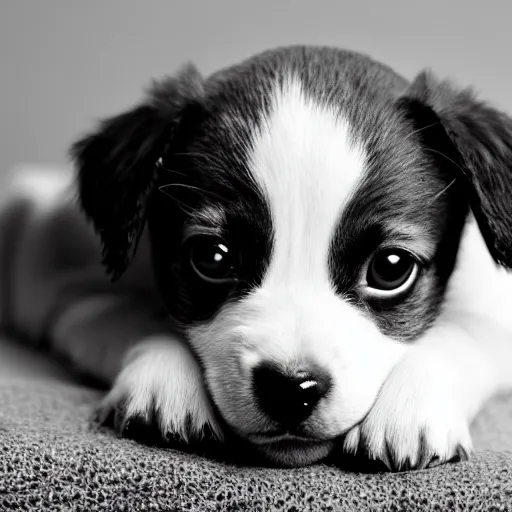 Prompt: very cute puppy eyes photography bokeh photo closeup