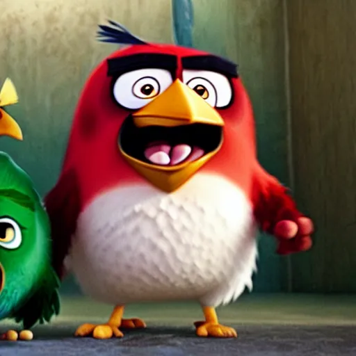 Image similar to angry birds in real life