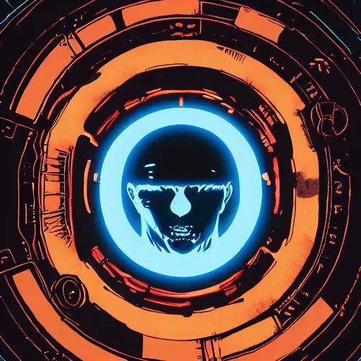 Prompt: in the style of max prentis and deathburger and laurie greasley a close up of a young explorer wearing a cyberpunk headpiece who is standing in front of a large circular ancient glowing portal, highly detailed, 8k wallpaper