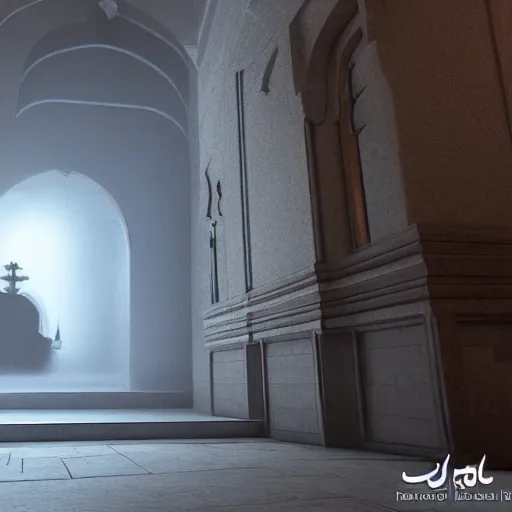 Prompt: a jinn lurking behind a muslim, digital art, realistic, unreal engine 4