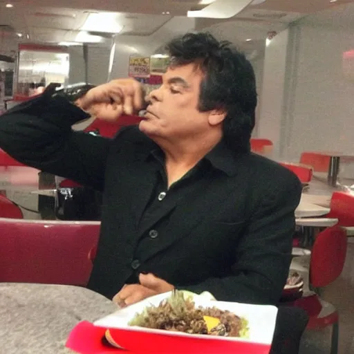 Image similar to juan gabriel at mcdonald's paparazzi