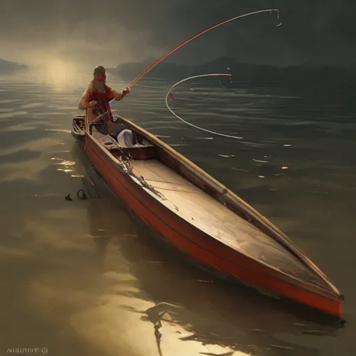 Image similar to spinner for pike fishing, 3 d model, 4 k, octane, digital painting, artstation, concept art, sharp focus, illustration, cinematic film still, art by artgerm and greg rutkowski and alphonse mucha,