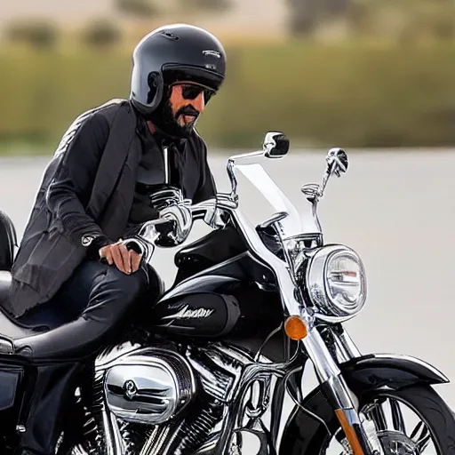 Image similar to king Mohammed 6 riding harley