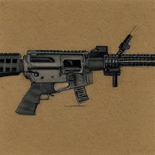 Image similar to “ drawing of an ar - 1 5, in the style of leonardo da vinci ”