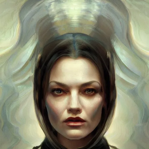 Prompt: Shelly Twin peaks, physically accurate, moody dynamic lighting, intricate, elegant, highly detailed, digital painting, artstation, HR GIGER, Hieronymus Bosch, Francis Bacon, concept art, smooth, sharp focus, illustration, art by artgerm and greg rutkowski and alphonse mucha