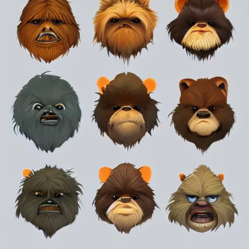 Image similar to face icon stylized minimalist ewoks, loftis, cory behance hd by jesper ejsing, by rhads, makoto shinkai and lois van baarle, ilya kuvshinov, rossdraws global illumination