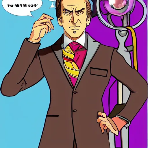 Image similar to saul goodman in jjba style