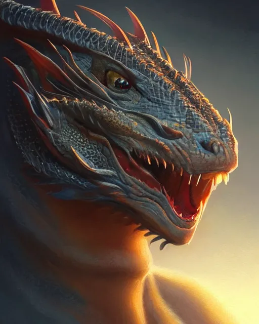 Image similar to curious dragon head with big eyes with starshaped blicks, scales, highly detailed, digital painting, artstation, concept art, sharp focus, cinematic lighting, illustration, art by artgerm and greg rutkowski