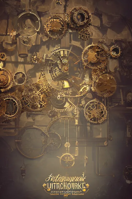 Prompt: steampunk clockwork maze of ivory and gold, volumetric lighting, ray tracing, smoke, octane render, bokeh, artstation