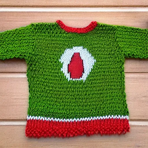 Image similar to avocado sweater knitting pattern for children intarsia chart picture jumper in dk yarn