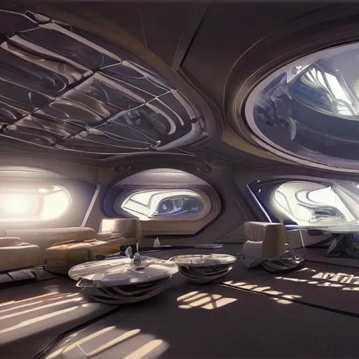 spaceship interior background