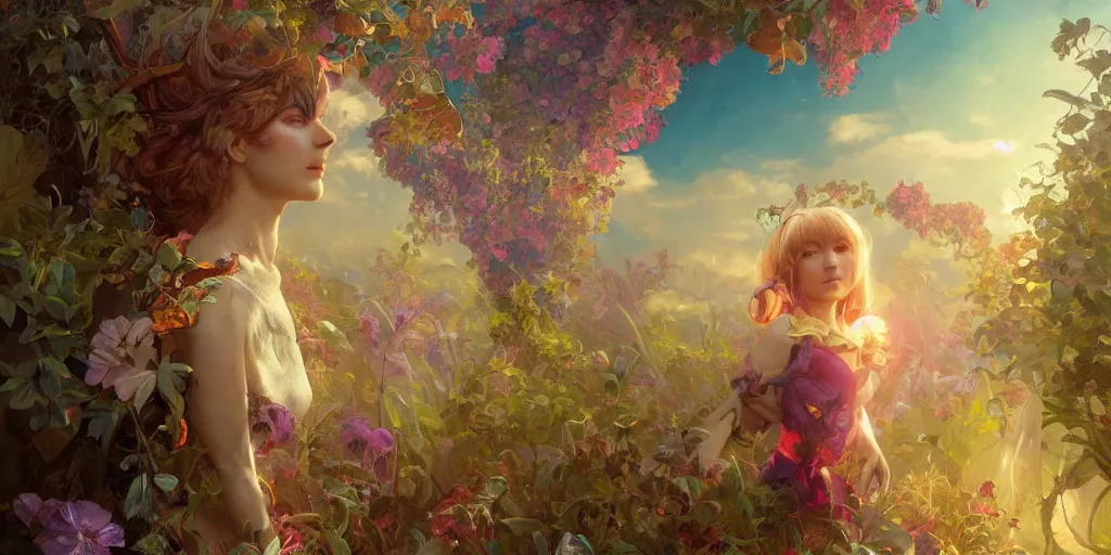 Image similar to dreamscape, teletubbie, vivid colors, anatomical, art by artgerm and greg rutkowski and alphonse mucha and loish and wlop, highly detailed sculpture, intricate detailed, ommatidia, 8 k, cinematic atmosphere, post - processing