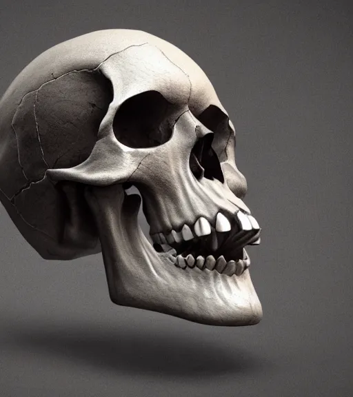 Prompt: skull, unreal engine 5, octane render, trending on artstation
