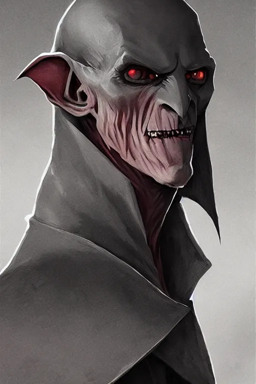 Image similar to stylish nosferatu with as a mormon, d & d, fantasy, portrait, highly detailed, headshot, digital painting, trending on artstation, concept art, sharp focus, illustration, art by artgerm and greg rutkowski and magali villeneuve