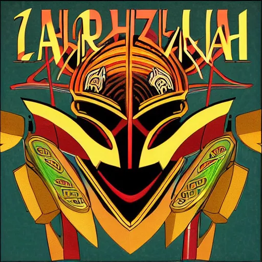 Prompt: Char Zulu Album Art MfDoom Gold