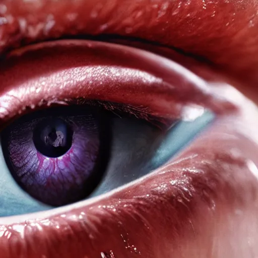 Image similar to a beautiful illustration of the eyes of the devil, 4 k detailed, crystal lighting, highly detailed, hyperrealistic, unreal engine