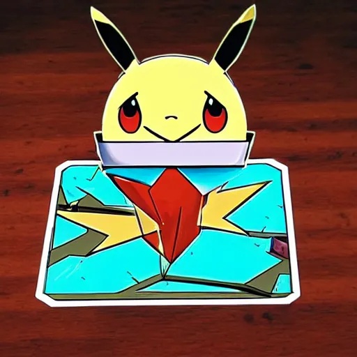 Prompt: a pokemon that looks like a table. a table pokemon.