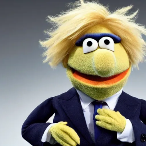 Image similar to a Muppet that looks like Boris Johnson