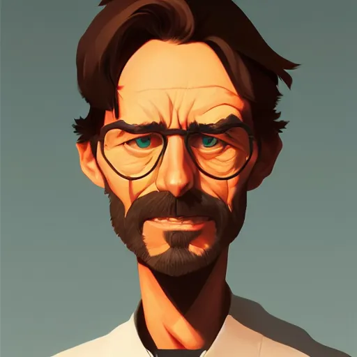 Image similar to face icon stylized minimalist steven king, loftis, cory behance hd by jesper ejsing, by rhads, makoto shinkai and lois van baarle, ilya kuvshinov, rossdraws global illumination